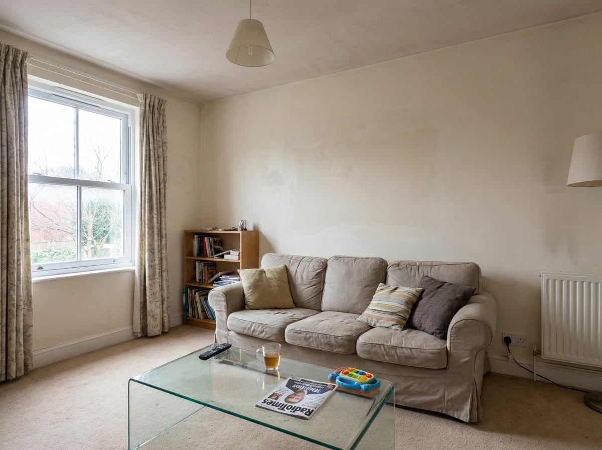 A clean, healthy living room after professional mould treatment