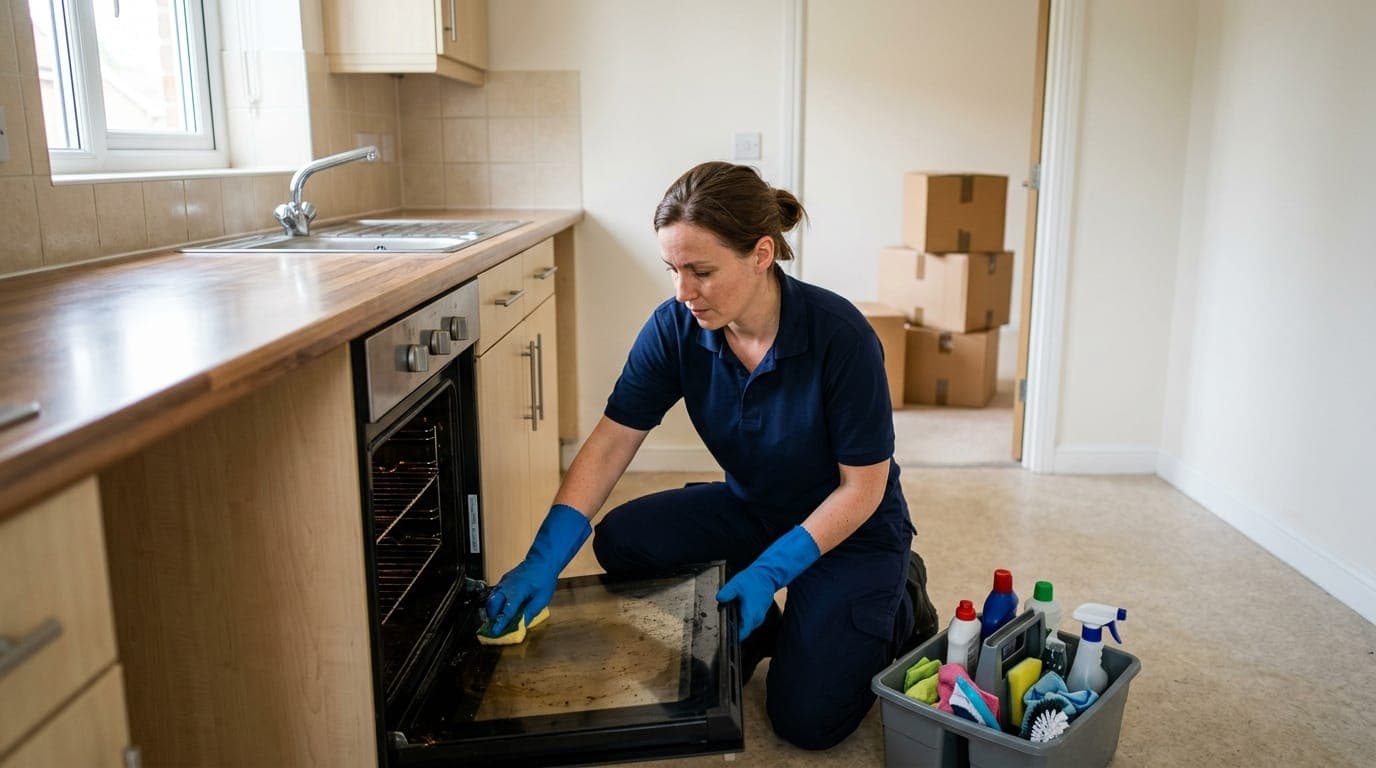 Spotless kitchen after an end-of-tenancy clean